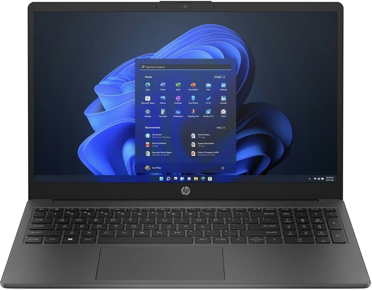 HP 255 G10 AMD Ryzen™ 5 7530U Laptop 39,6 cm (15.6") HD 16 GB DDR4-SDRAM 512 GB SSD Wi-Fi 6 (802.11ax) Windows 11 Pro Zilver — afbeelding 1