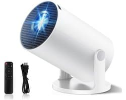 SNJY® Mini Beamer - Mini Projector - Beamer Full HD - 180° Rotatie - Wit