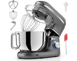 Fentic Keukenmachine – 2000W – Keukenrobot - Foodprocessor - 6,2L Mengkom – Incl. extra Accessoires – Antraciet