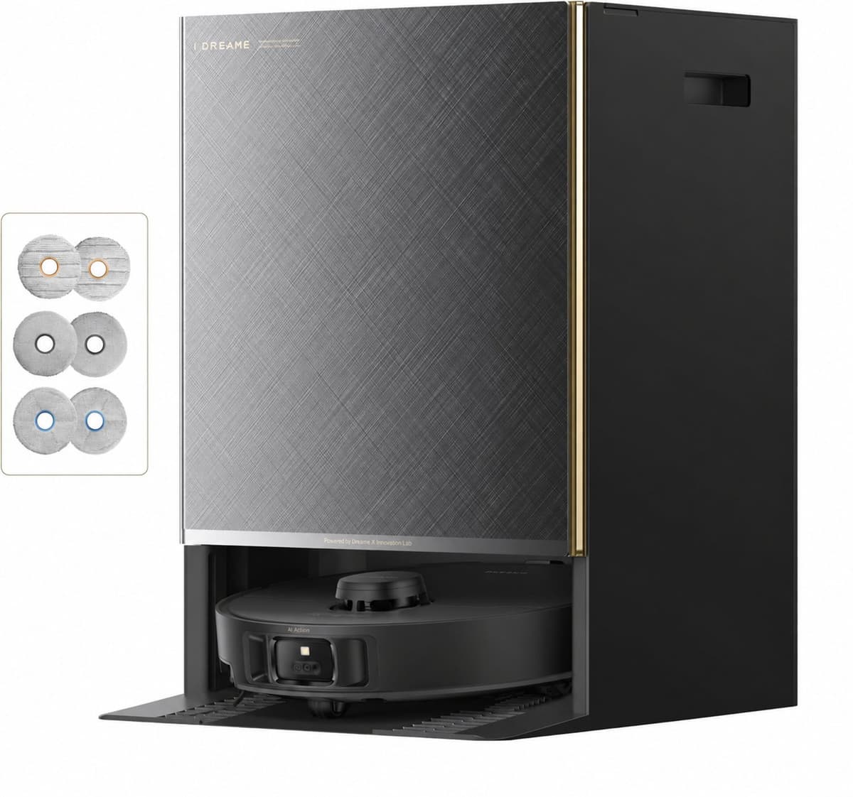 Dreame Matrix 10 Pro - Robotstofzuiger - Zwart - 30.000Pa -100°C Zelfreinigende dweil - 3 Schoonmaakmiddelen | Automatische dweilwissel - Anti-klit borstel huisdieren - Automatisch legen - Zelfreinigend station - Spraakbediening - Grote tank — afbeelding 1