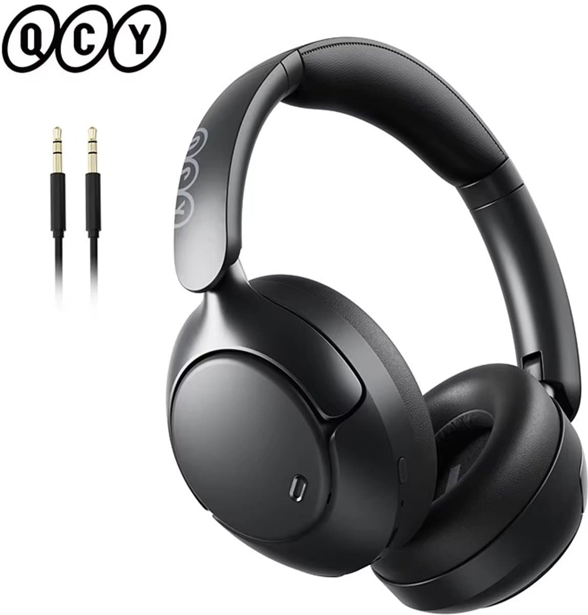 Molain Koptelefoon - Draadloos - Noise cancelling - Bluetooth - 55 uur afspeeltijd - 3 Mics - Fast charge - 360° Spatial Sound - Zwart — afbeelding 1