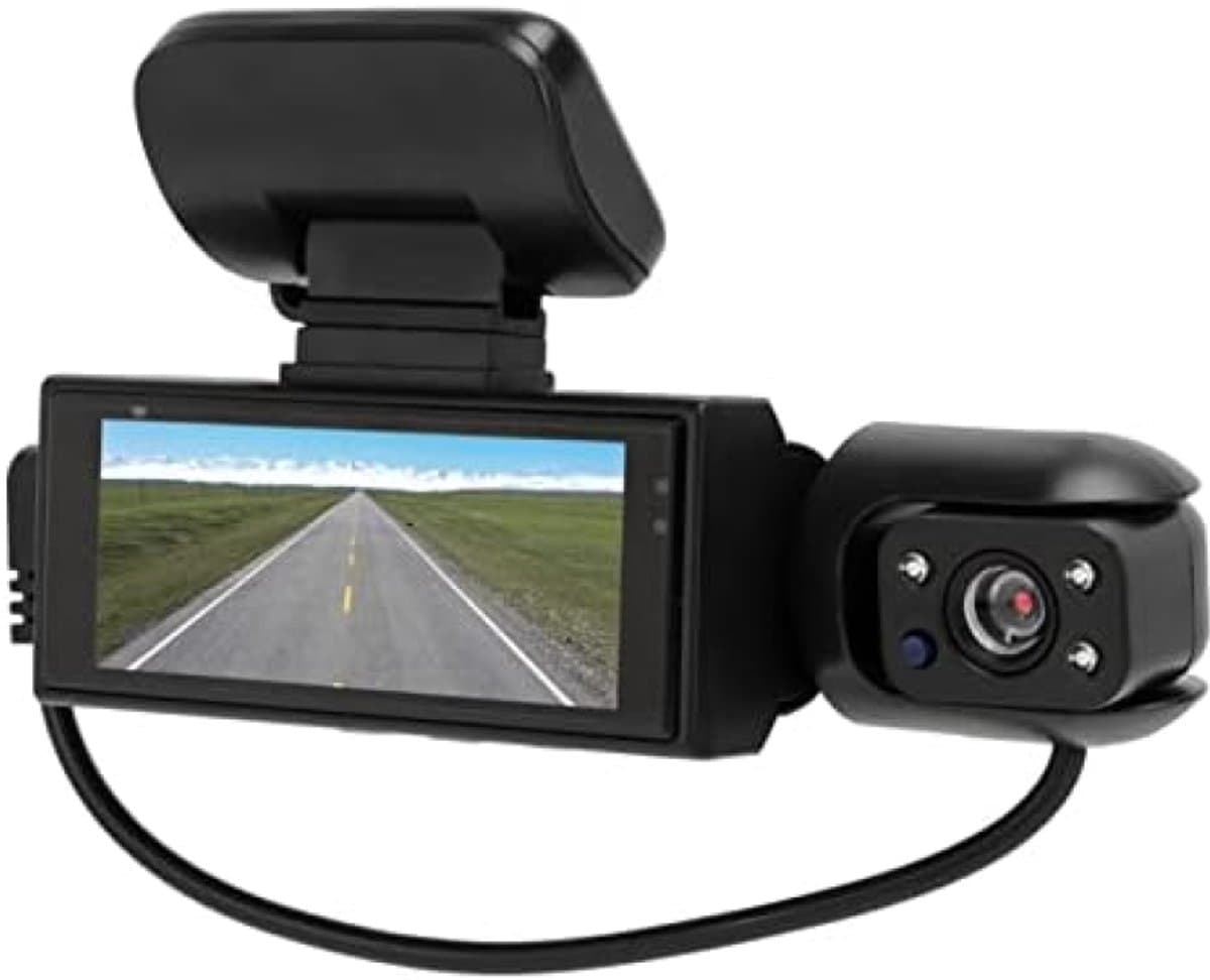Premium Dashcam Voor En Achter – 1080P Autorijrecorder – 360° Rotatielens – Nachtzicht – Bewegingsdetectie – Achteruitrijmonitor – Lusopname – 3,16 Inch HD-Scherm – Inclusief Binnencamera En Autolader — afbeelding 1