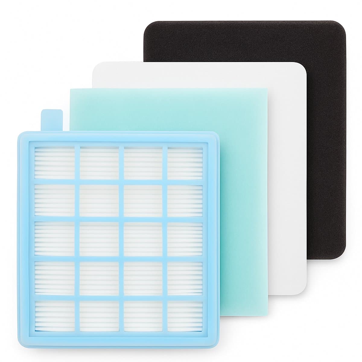 Filterset geschikt voor Philips PowerPro Compact / Active series FC8058/01 Schuim Foam Motor filter set — afbeelding 1