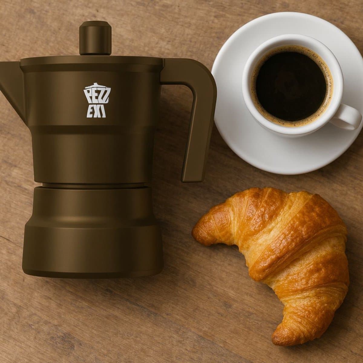 Italiaans koffiezetapparaat - PEZZETTI - SOLIDEXPRESS - Aluminium - 6 kopjes - Khaki — afbeelding 1
