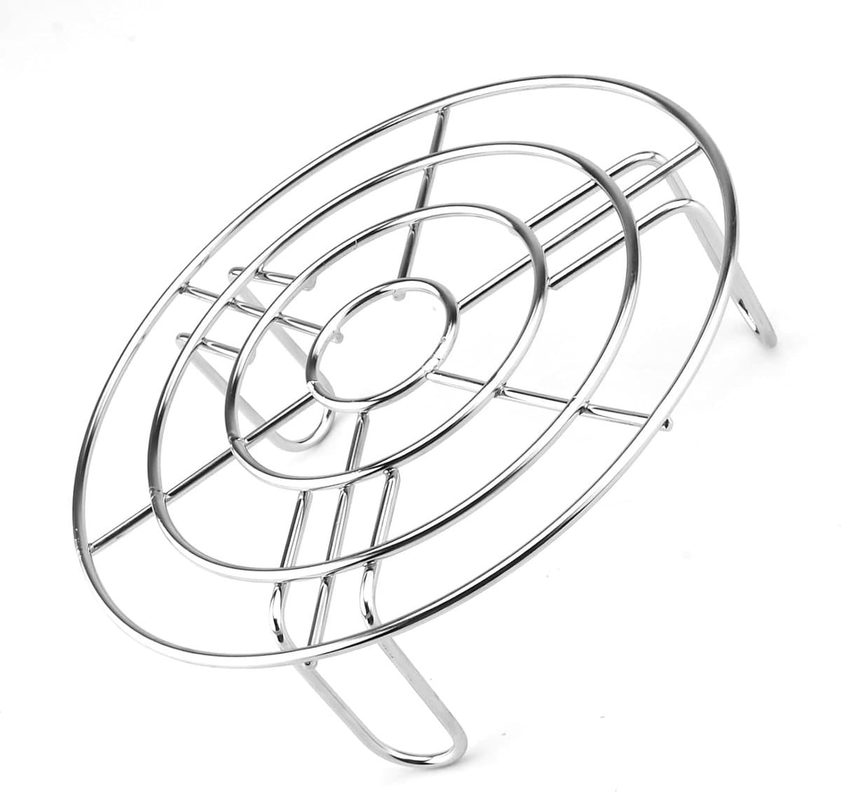 Ronde Kookstand - Roestvrijstalen Grate Kookstand - Ronde Grill - Stoomrek - Koelrooster - Topstand - Roestvrijstalen Stoominzet - Airfryer Accessoires voor Pannen - Bakken en Koken — afbeelding 1