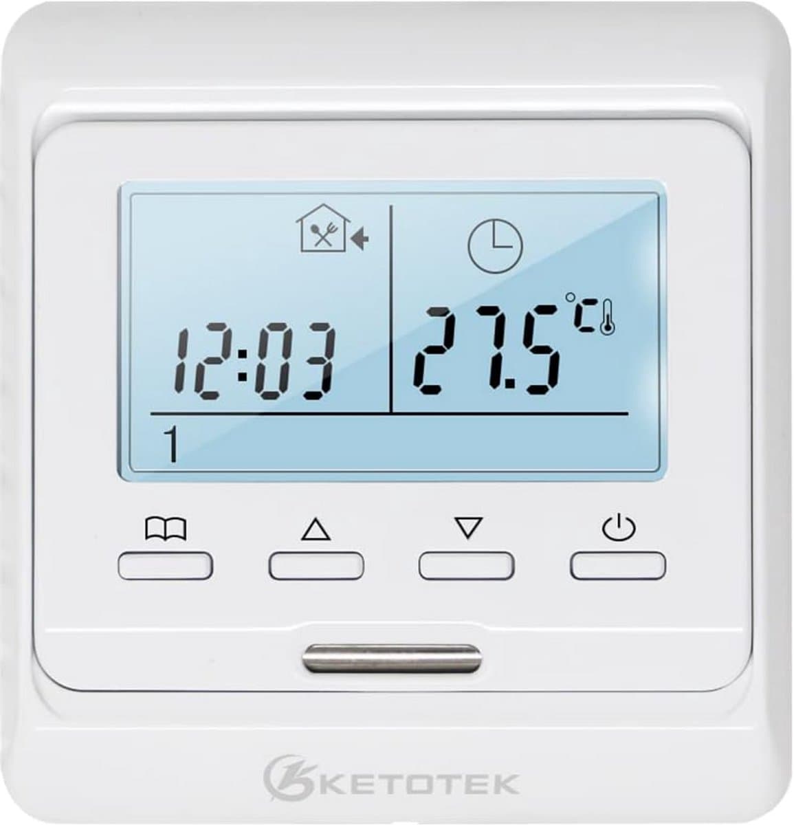 Programmeerbare Digitale Thermostaat voor Elektrische Vloerverwarming met Vloersonde en Weekprogrammering — afbeelding 1