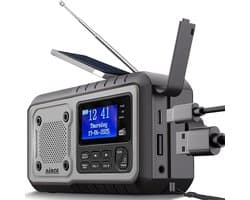 Nince DAB+ Noodradio - Solar, Opwindbaar & Batterijen - Powerbank, Zaklamp & USB-C - FM & Bluetooth