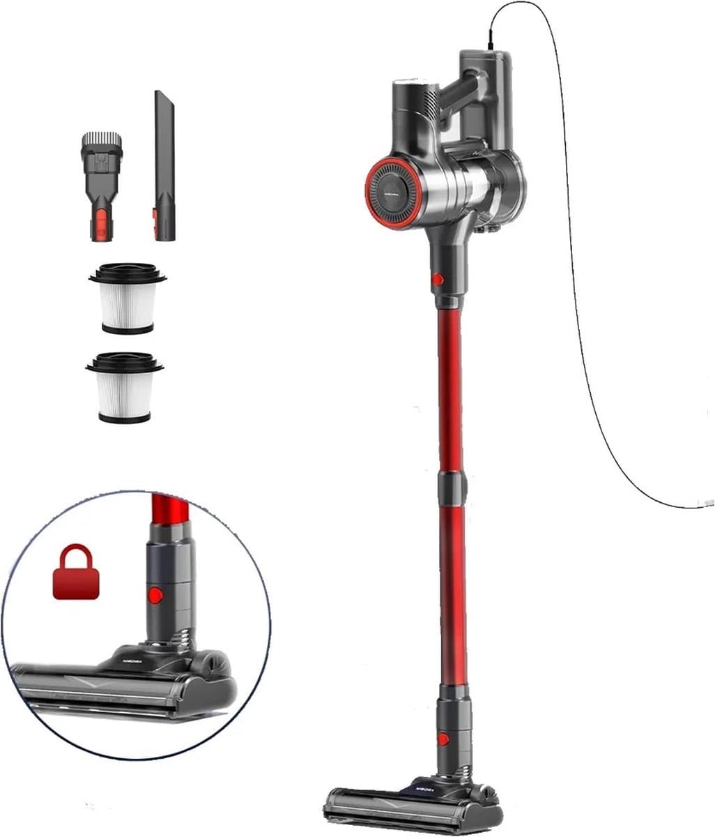 SteeFly® Steelstofzuiger Ysora 6-in-1 - Krachtig & zakloos - Draadloos multifunctioneel design - Lichtgewicht - Kleur: rood — afbeelding 1