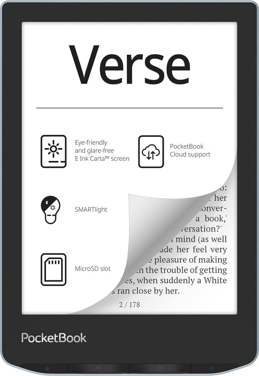 Verse - E reader - E-Ink Carta HD - 6inch - 8GB - 758 × 1024 - Wifi - Touchscreen - Smartlight - ondersteuning 25 formaten - 182g - 42 Taalcombinaties - — afbeelding 1