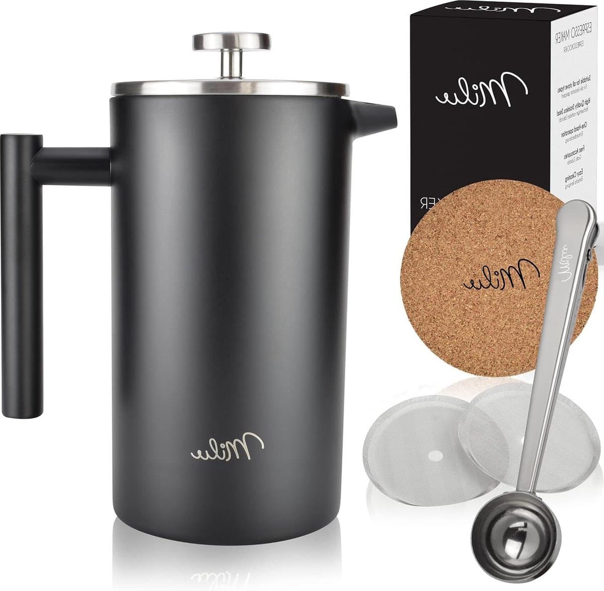 Roestvrij staal handmatige Franse Koffiepers - 350ml (2-Kopjes) - Koffiemachine — afbeelding 1