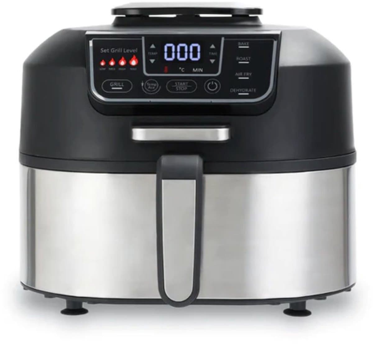 Swiss Pro+ Air Fryer & Air Grill - 6L - Zilver/Zwart - 1760W — afbeelding 1