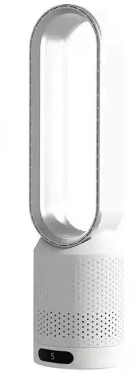 Boleen - Designer Fan - Ventilatoren - Ventilator Staand - Bladloos - Geluids Arm - Met Afstands Bediening - Intiligent - Ideal voor in de Woonkamer - Zilver — afbeelding 1