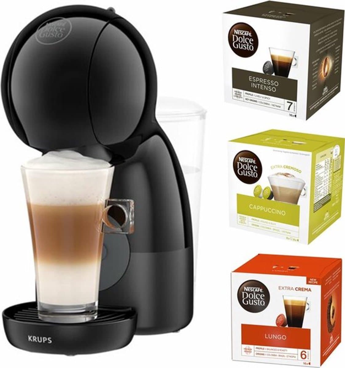 Krups NESCAFÉ Dolce Gusto Piccolo XS KP1A35 - Inclusief Try Out Multi Pack Voor 40 Kopjes - Zwart — afbeelding 1