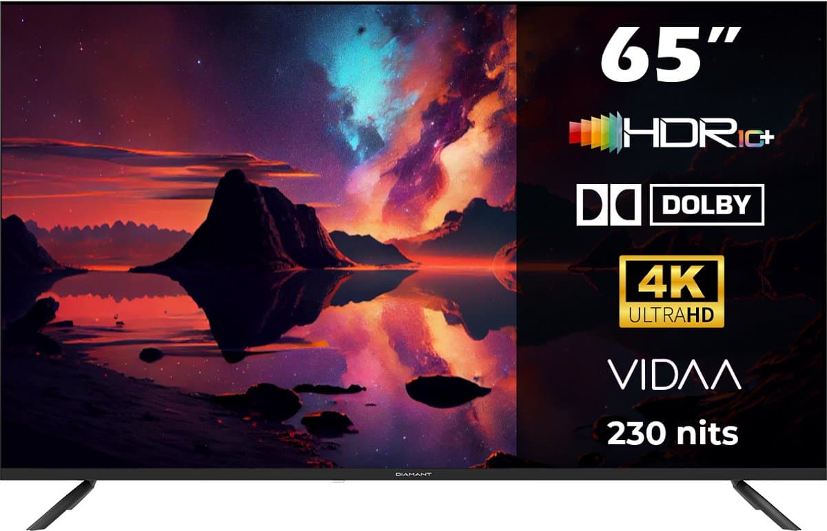 Horizon Smart TV 65 inch - 4K LED Televisie - Diamant Serie ULTRA HD - WiFi - Netflix - Frameless Slim Design — afbeelding 1