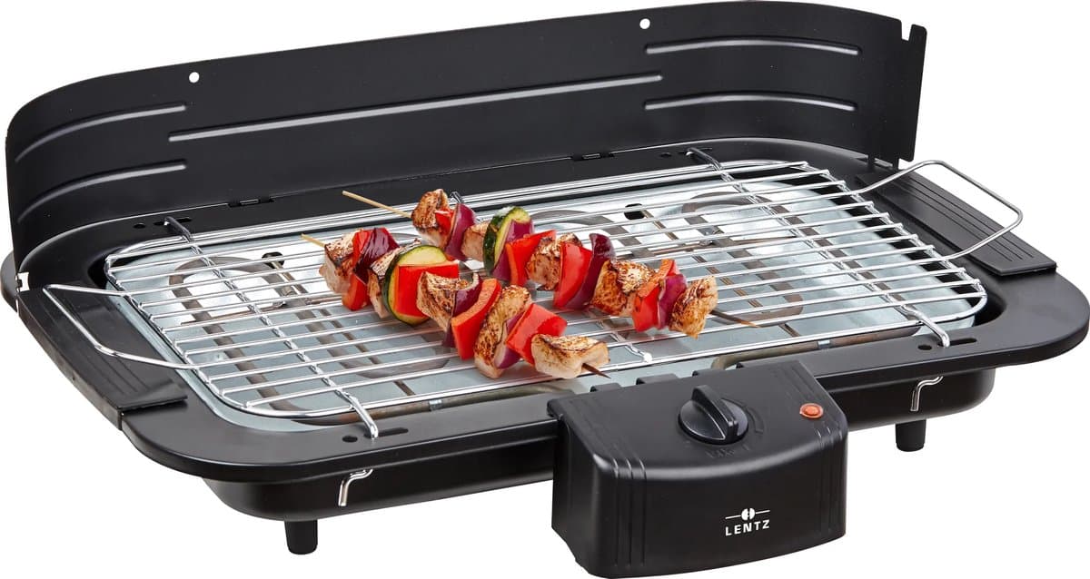 Lentz Elektrische Tafelgrill - 47 x 35 cm - Grillplaat Elektrisch - BBQ - Rookvrije Grill - Regelbare Thermostaat - 2200 W — afbeelding 1