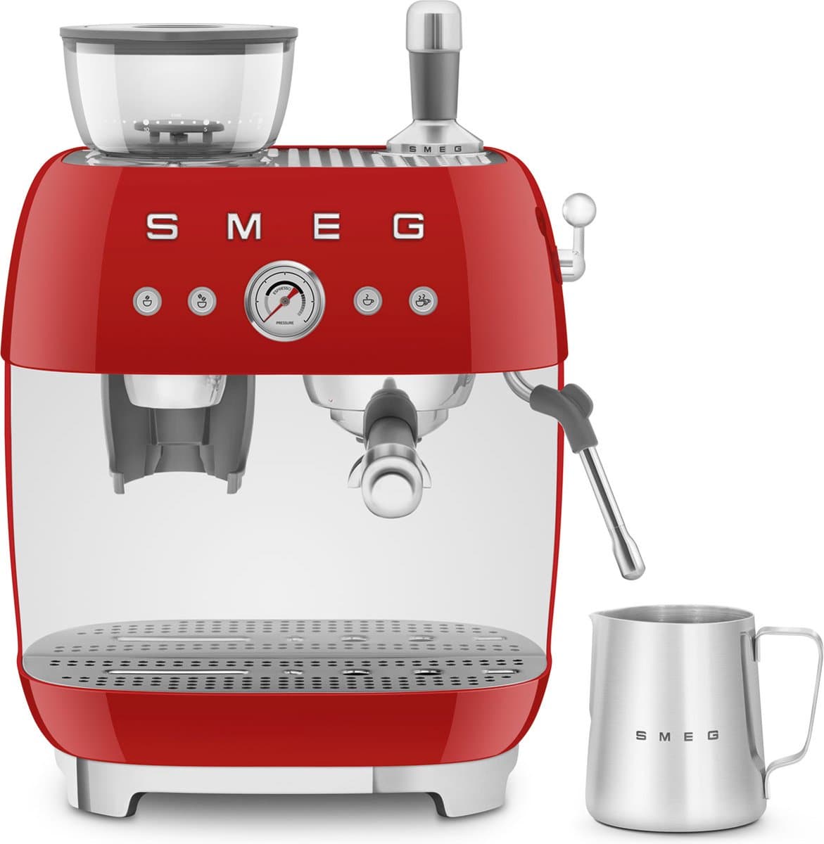 SMEG EGF03RDEU - Espressomachine met geïntegreerde bonenmaler - Rood — afbeelding 1