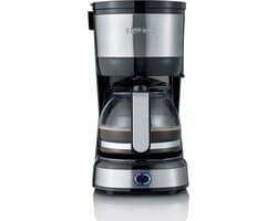 Severin KA 4819 Compact Filterkoffiezetapparaat – 4 Kopjes – Permanent Filter – Glazen Kan – 0,56 Liter – Zwart/RVS