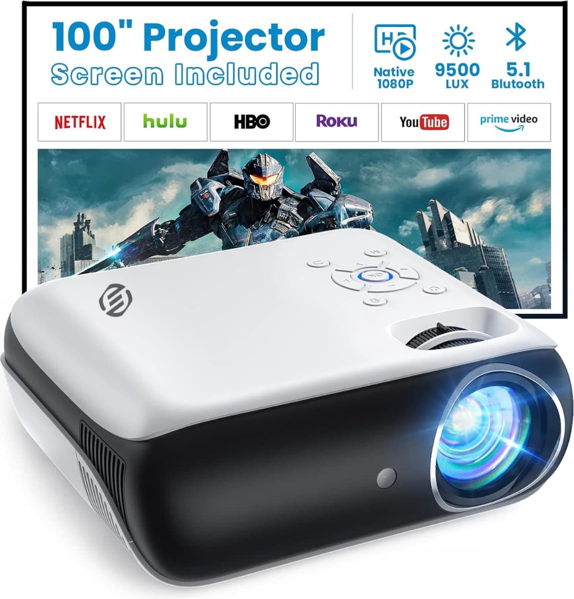 Equivera Mini Beamer - Draagbare Beamer - Beamer - Mini Beamer Projector - Projector - Mini Projector — afbeelding 1