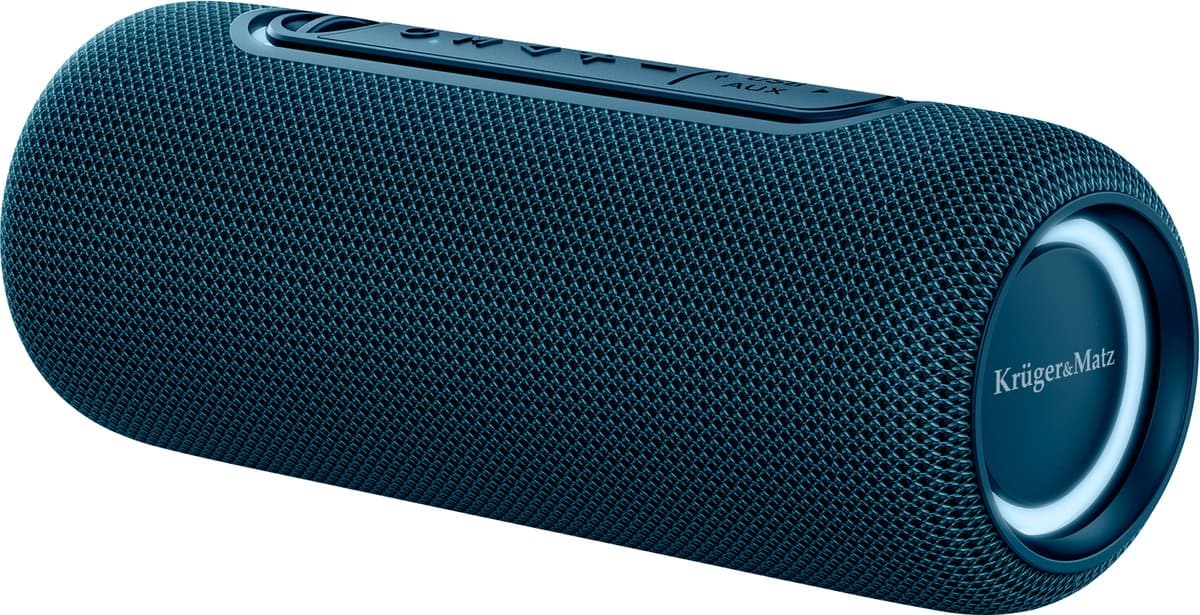 Krüger & Matz Street Draadloze Draagbare Bluetooth 5.0 Speaker - Waterdicht IPX5 - RGB Verlichting - TWS Functie - 20W - Blauw — afbeelding 1