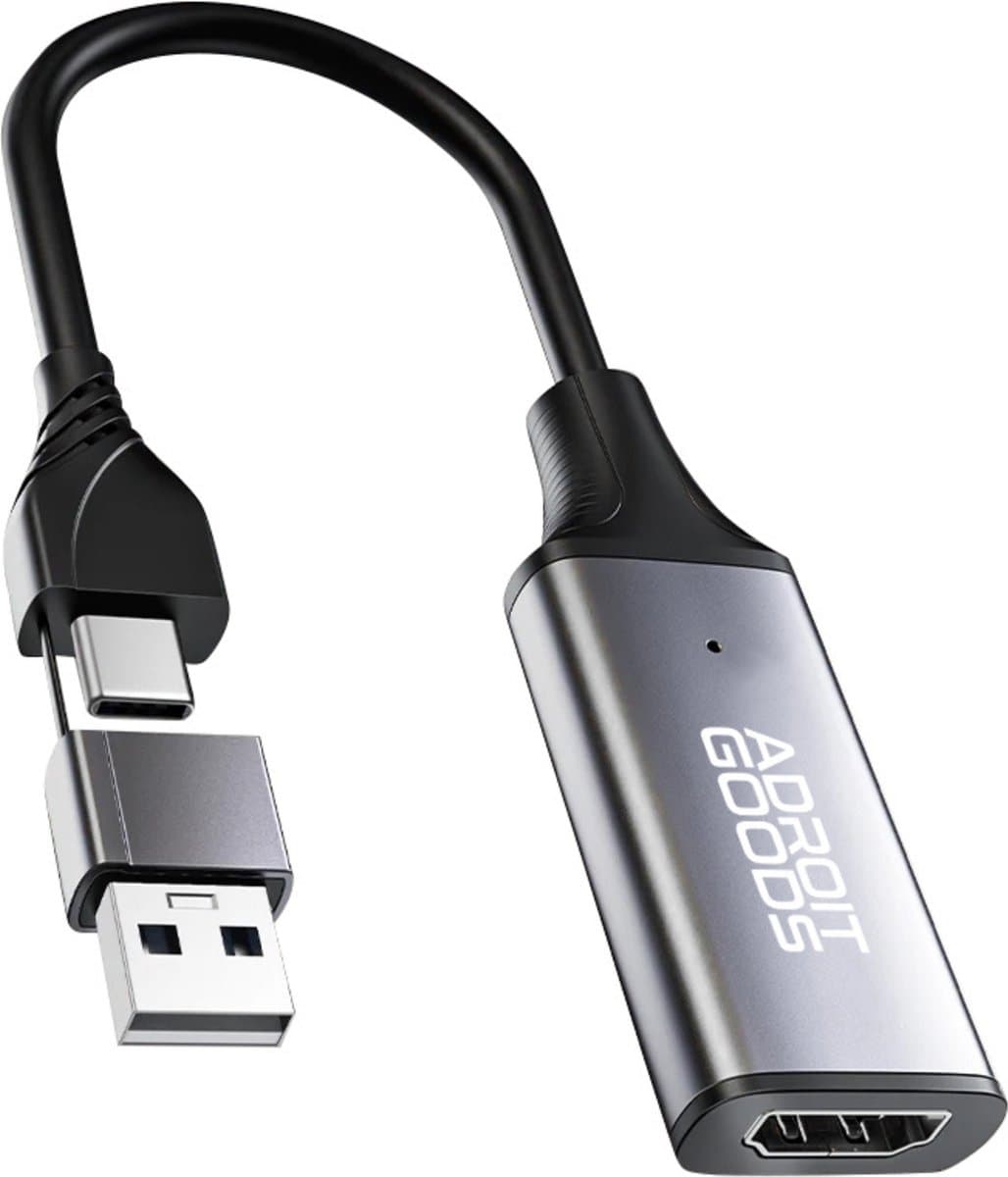 AdroitGoods HD Capture Card - HDMI naar USB-A / USB-A - Video Capture - Cam link - Video grabber - Streamen — afbeelding 1
