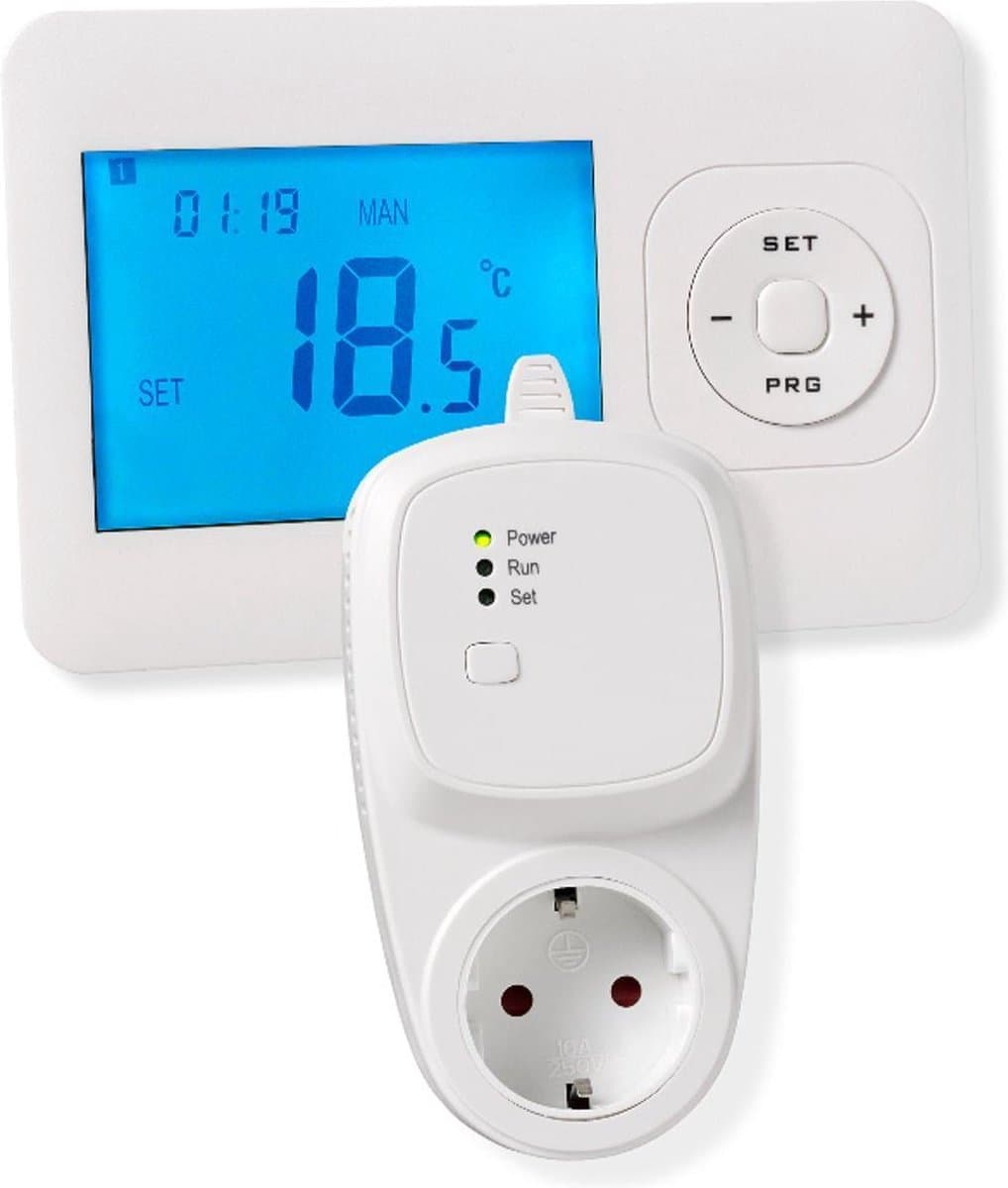 Draadloze programmeerbare thermostaat RF-OPTIMA inclusief PLUG in ontvanger-Penaarde (BE) — afbeelding 1