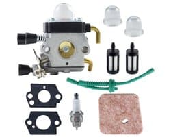 GELLDG Carburateurkit voor Grasmaaier - Motoronderdelen voor Grasmaaier - Geschikt voor STIHL FS55 FS38 - Complete Set met Accessoires - Metalen Constructie