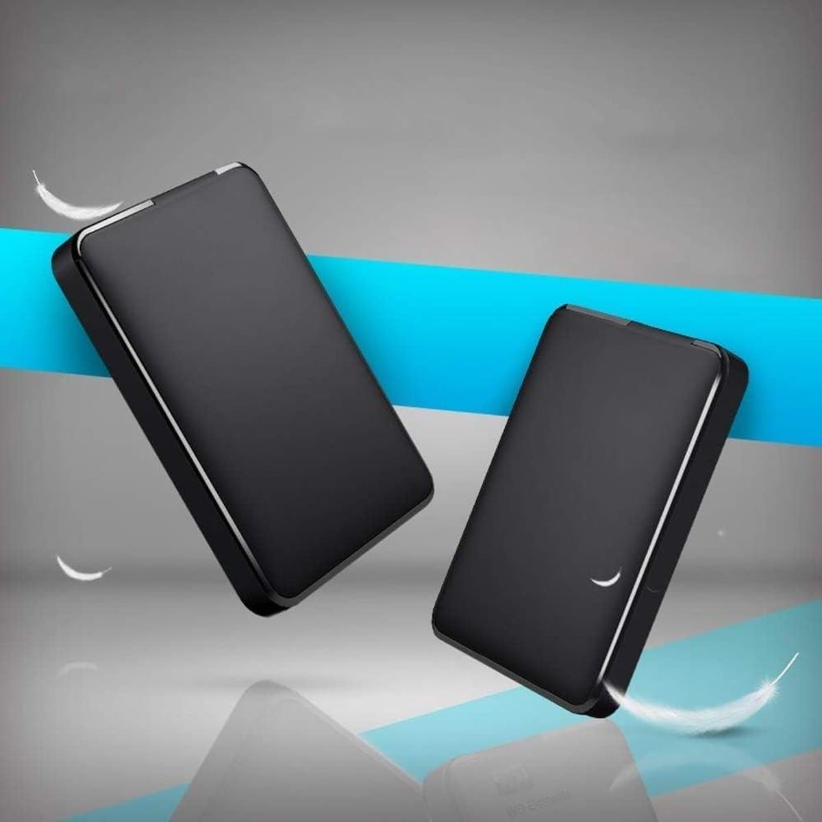 Externe Harde Schijf - Draagbare Opslag - Bestanden Overzetten - Ultra Slank Design - 5TB Capaciteit - Zwart — afbeelding 1