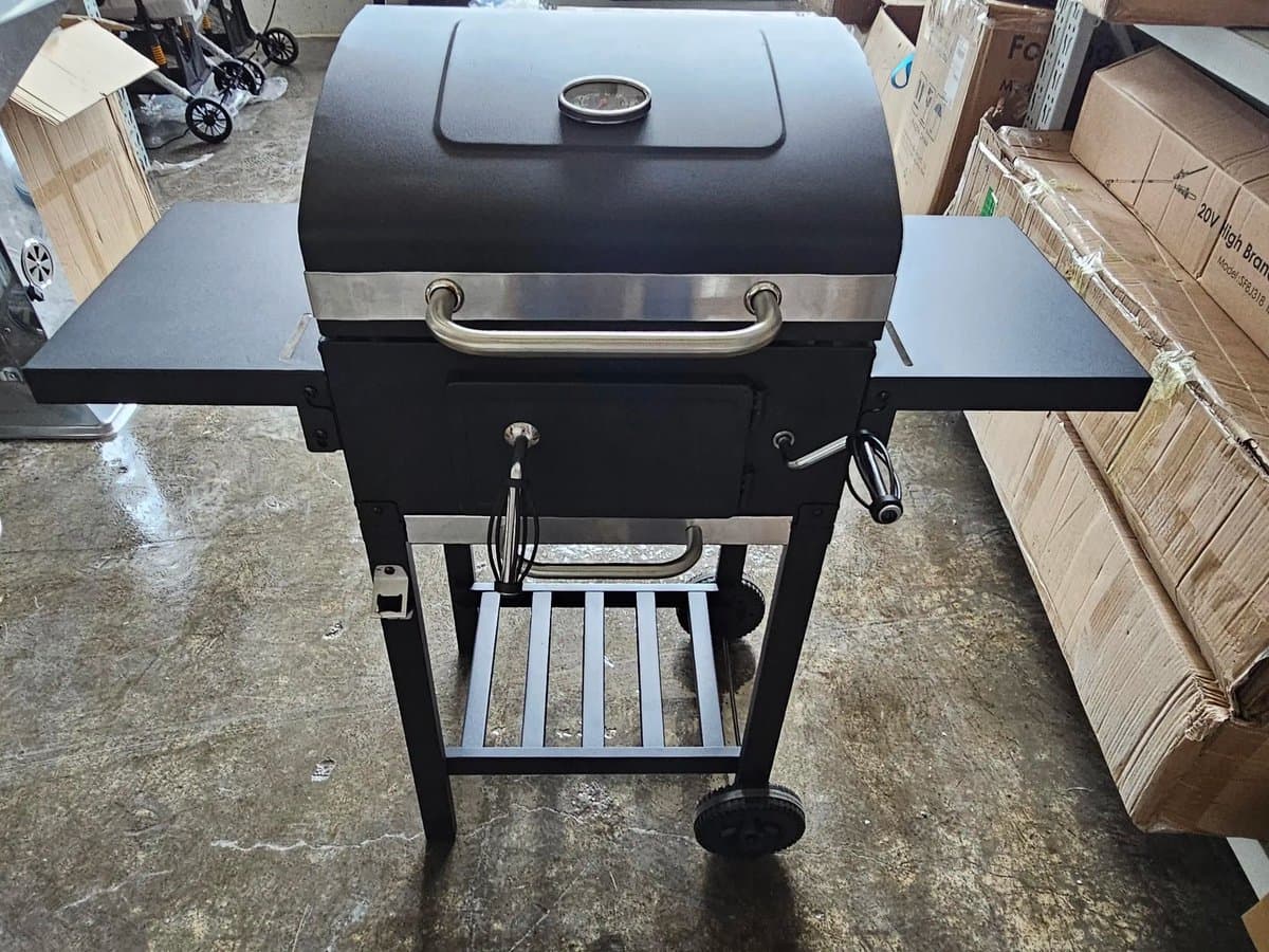 WentinkMo Houtskoolgrill - Dekseldeksel Houtskool barbecue - Camping picknick en feest — afbeelding 1