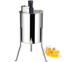 Elektrische Honingextractor 8 Raams - Honingslinger RVS - Honingcentrifuge voor Bijenteelt - 140W Motor met Instelbare Snelheid - Transparant Deksel - Verstelbare Poten - Honingspinner voor Diepe en Middelhoge Ramen