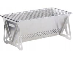 RVS - Mini Vouwbare Houtskool BBQ – Compact & Draagbaar - Zeer compact