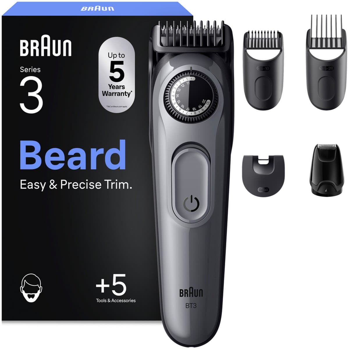 BRAUN BT 3560 Baardtrimmer Grijs — afbeelding 1