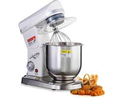 Keukenmixer - Deegmixer - Bakken en Koken - 3-in-1 Multifunctioneel - 5L Kom - Zilver