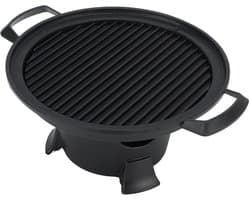 Dailygoody - Gietijzeren Hibachi-grill - Draagbare grill - Eenvoudig te monteren - 13 x 21 x 10,5 cm - Houtskoolgrill - Ideaal voor picknicks en kamperen