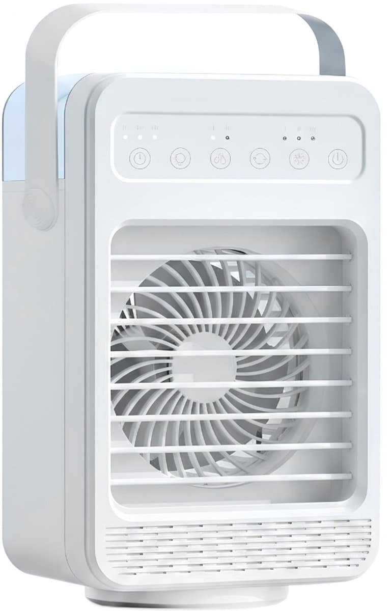 DnA® Airco Zonder Afvoerslang - Mobile Aircooler - Aircooler - 600ML Water Tank - Wit - 11cm x 15cm x 25cm — afbeelding 1