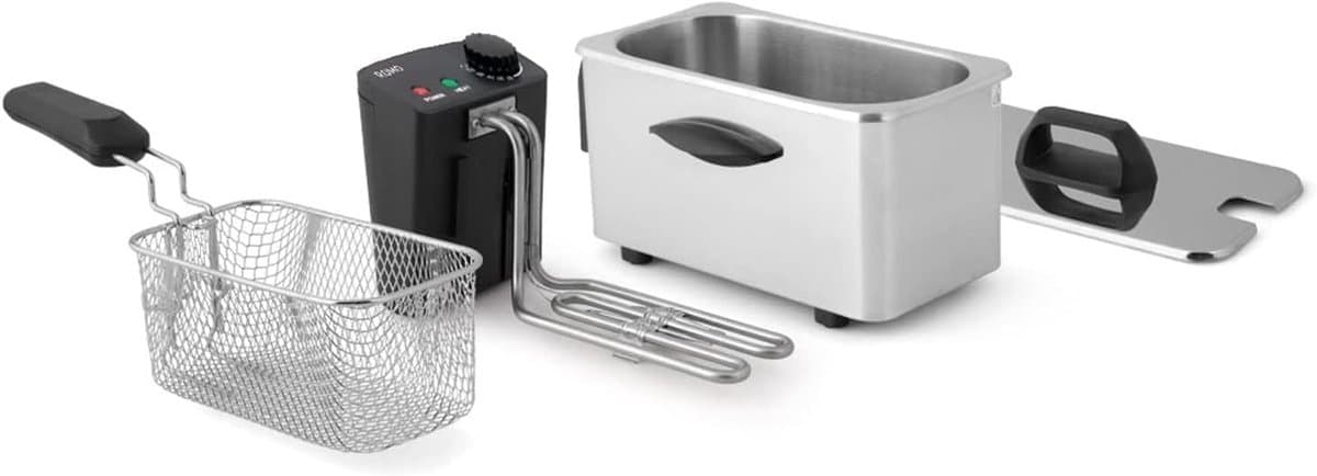 Elektrische Friteuse - Compact Frituurapparaat - Snelle Snacks Bereiden - Vaatwasmachinebestendig - 3.5 Liter Inhoud - Groen — afbeelding 1