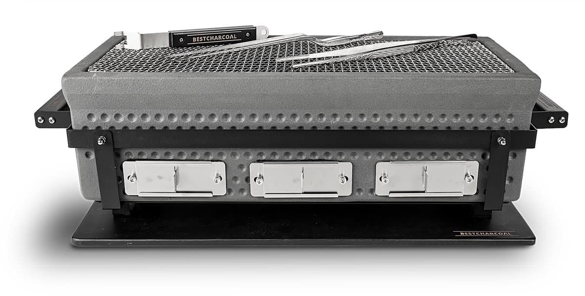 Bestcharcoal Shichirin Large – Japanse Tafelgrill op Houtskool – Inclusief Spiezenrek en Accessoires — afbeelding 1