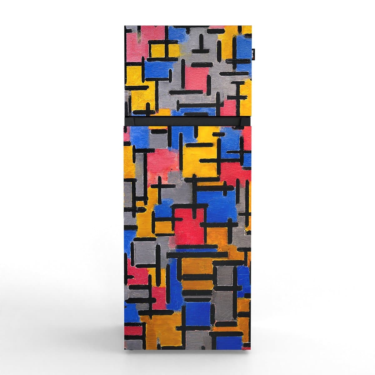 NUNKI MEDIUM-AMOND / Dubbel-Deurs Koelkast, E Klasse, 206l, Piet Mondriaan, Satin (ALL sides) — afbeelding 1