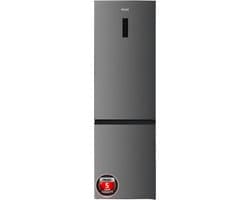 Frilec BONN388-NFD-040AIN - Koelvriescombinatie - Zuinig A-Label - 201 cm Hoog - Display - Fast Freeze - Multiflow - 5 Jaar Garantie - 377L - No Frost - Inox
