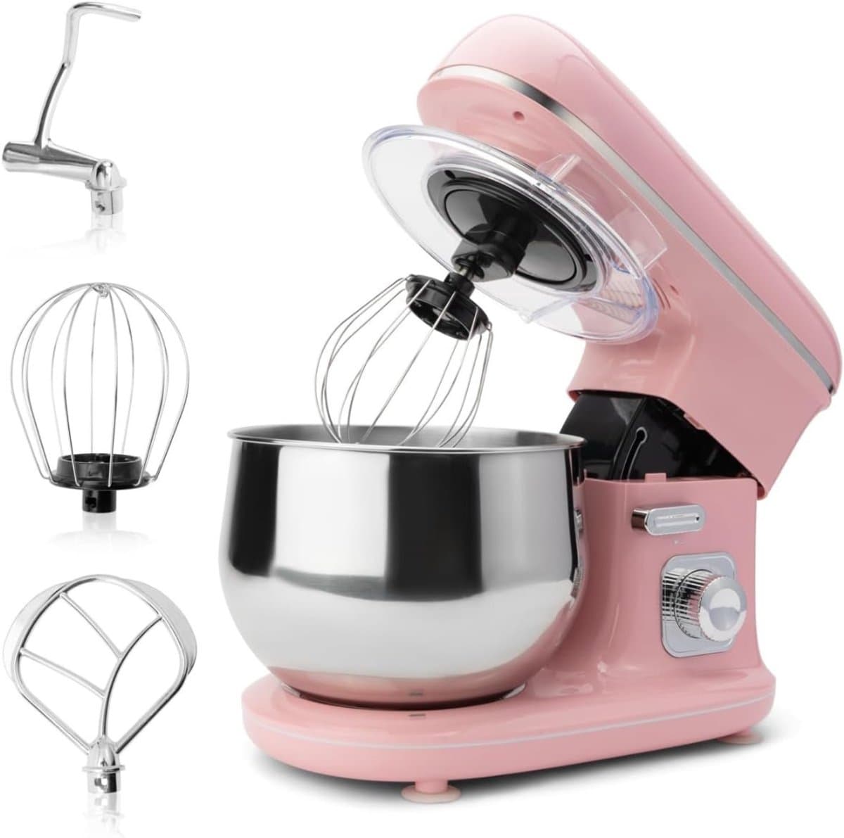 RUX® Mixer met mengkom - Mixer - Mixer met mengkom keukenmachine - Roze - 21cm x 35cm x 32cm — afbeelding 1