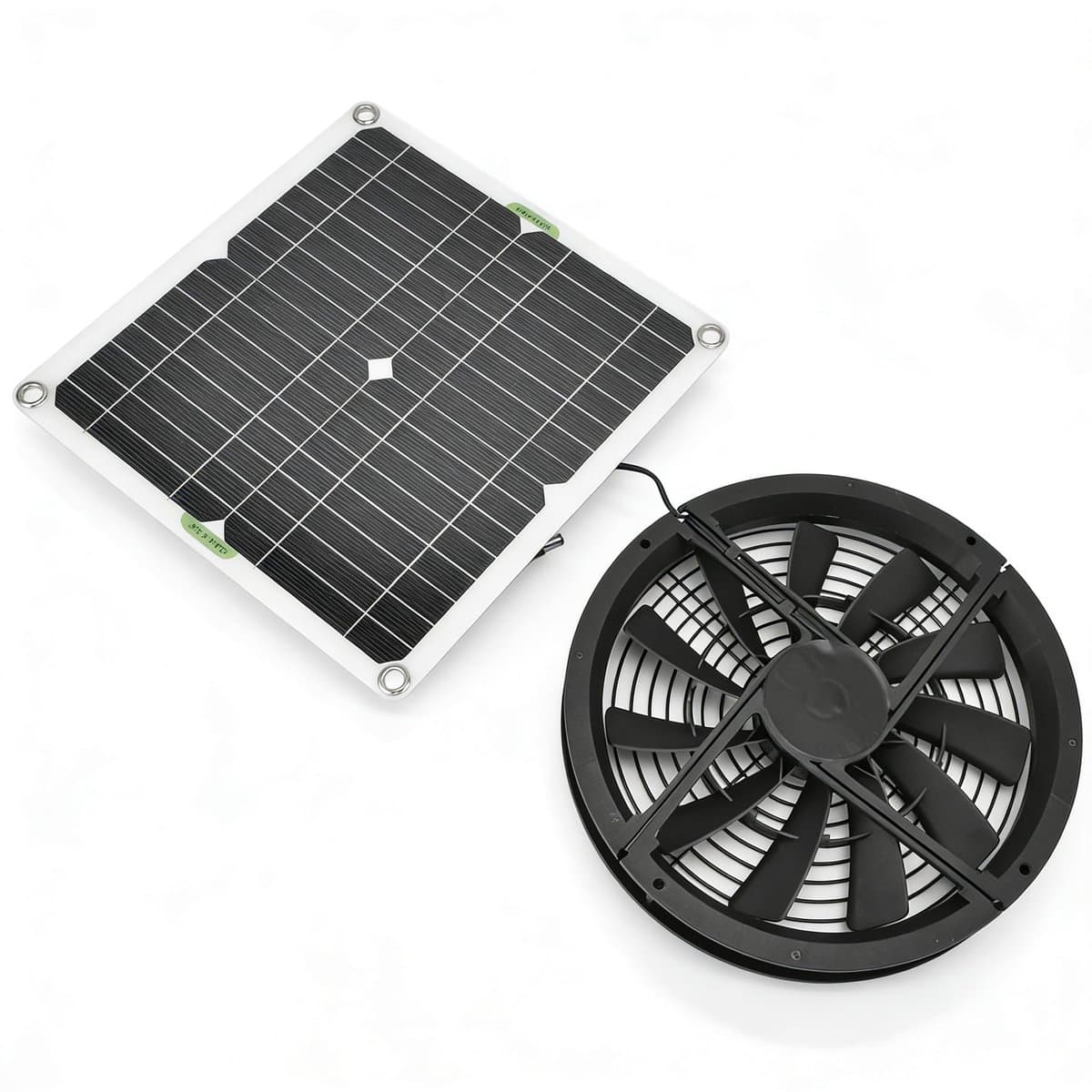 ONF3 - Zonnepaneel Fan Kit - Ventilator voor Kippenhokken - Waterdicht en Veilig - Geschikt voor Huizen en Kassen - Energiebesparend en Oplaadbaar — afbeelding 1