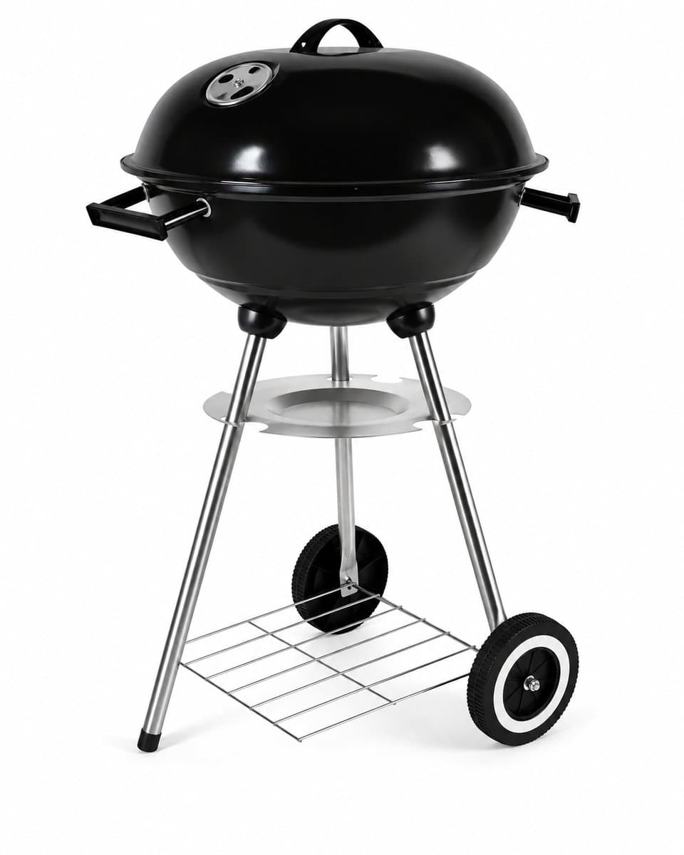 BBQ - Bol - Groot - ø44 x 70 cm - Staal - incl wielen — afbeelding 1