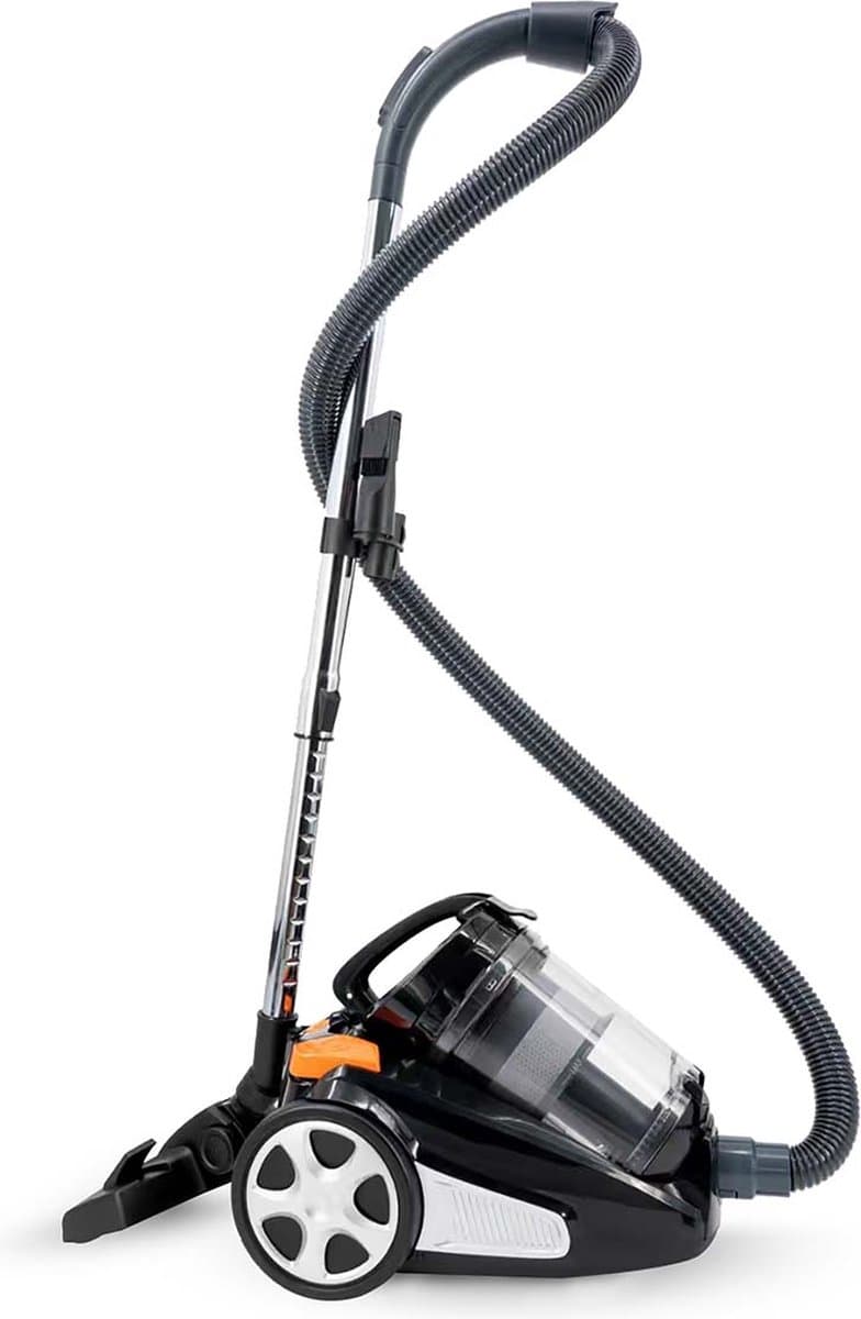 Nedis Zakloze Stofzuiger - Zakloos - 700 W - Stof capaciteit: 3.0 l - Combi-Borstel - Actieradius: 8.50 m - HEPA-luchtfilter - Antraciet / Oranje / Zwart — afbeelding 1