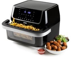 DOMO DO544FR Airfryer XXL - Heteluchtfriteuse - Family Edition - 10 L - 1800 W - Grillrek - PFAS vrij - Zwart