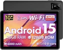 Krachtige 10 inch Android 15 Tablet met 18GB RAM, 1TB Uitbreidbaar en 5G WiFi