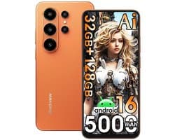 Smartphone Blackview WAVE 10 - 32 GB RAM + 128 GB ROM - Android 16 - 6,88 in - 5000mAh - 4G Dual SIM - 32 MP AI-camera - WiFi 5 - GPS - OTG - Oranje