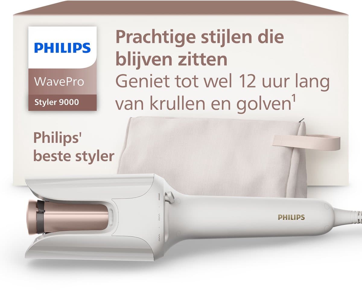 PHILIPS WavePro HairStyler 9000 – BHB968/00 Krulset Wit — afbeelding 1