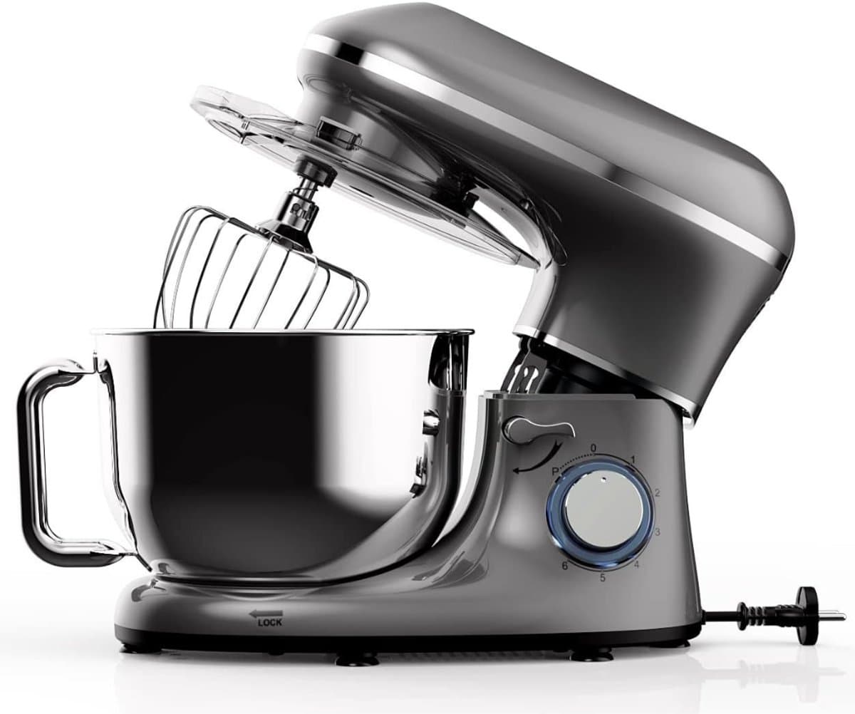 Aurixi® Mixer met Mengkom - Keukenmachine - Keukenrobot - Inclusief Extra Accessoires - Antraciet- 43cm x 36cm x 27cm; 6.58 kg — afbeelding 1