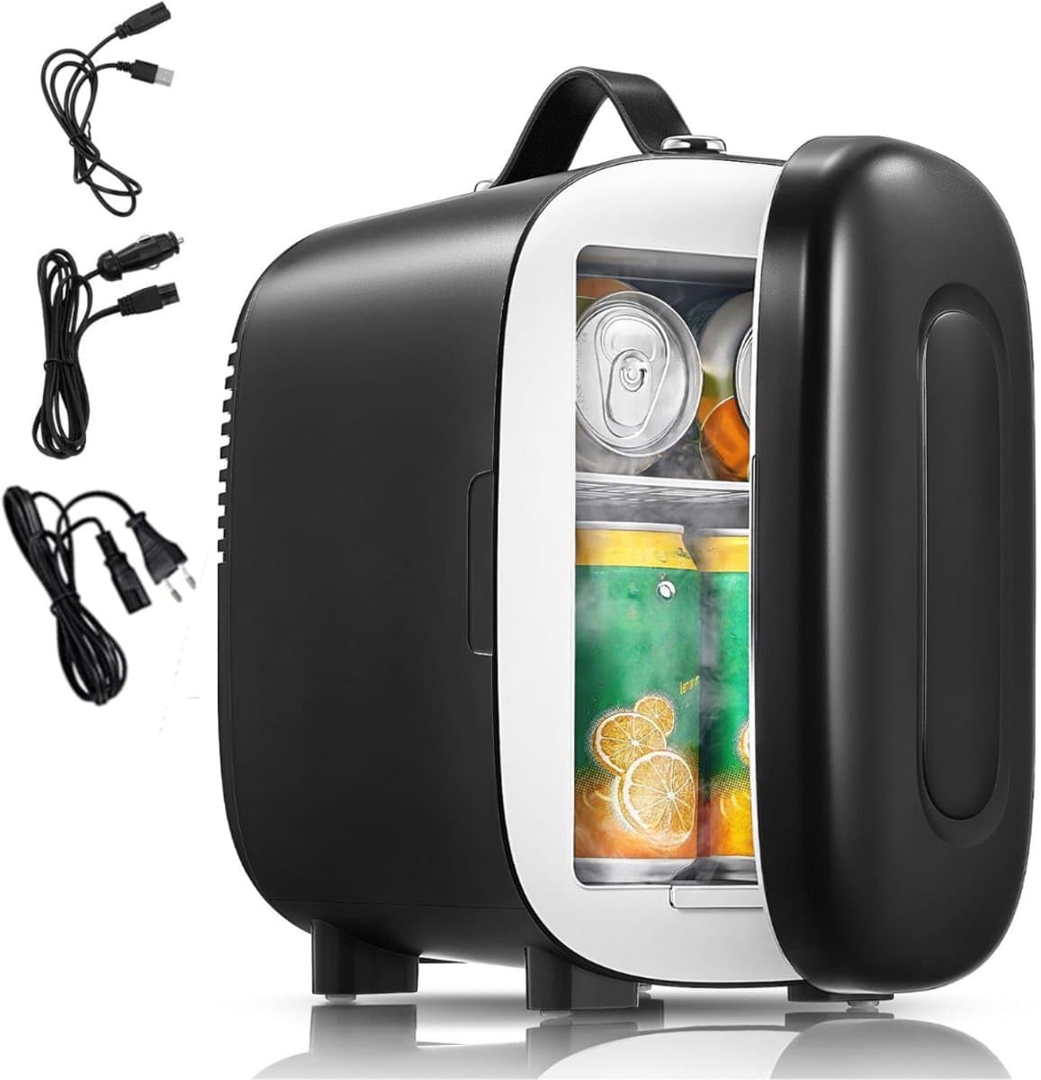 DnA® Mini vriezer - Diepvries - 4L - Mini Koelkasten - Zwart - 27cm x 16cm x 23cm — afbeelding 1