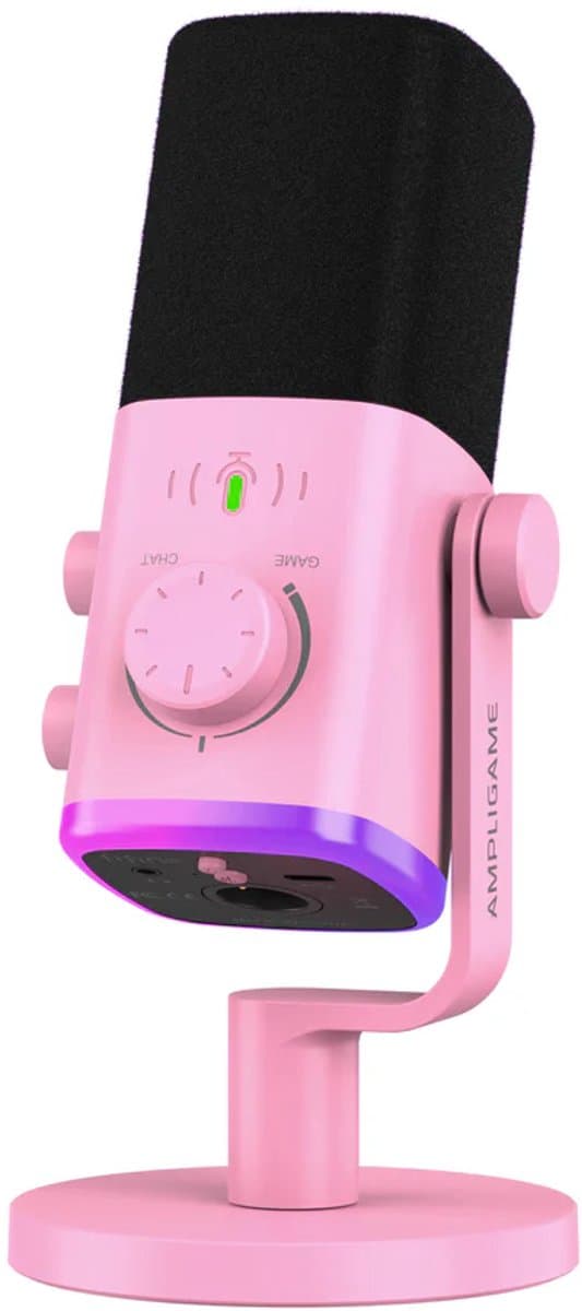 FIFINE AM9 - Gaming Microfoon Dynamische - Podcast Streaming PC PS4 PS5 - Ruisonderdrukking - Touch Mute Knop - USB RGB - Roze — afbeelding 1