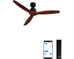 CREATE - Stille plafondventilator van 40 W met technische ABS-bladen, verkrijgbaar in verschillende maten - M - Geen licht - WIFI - WIND STYLANCE